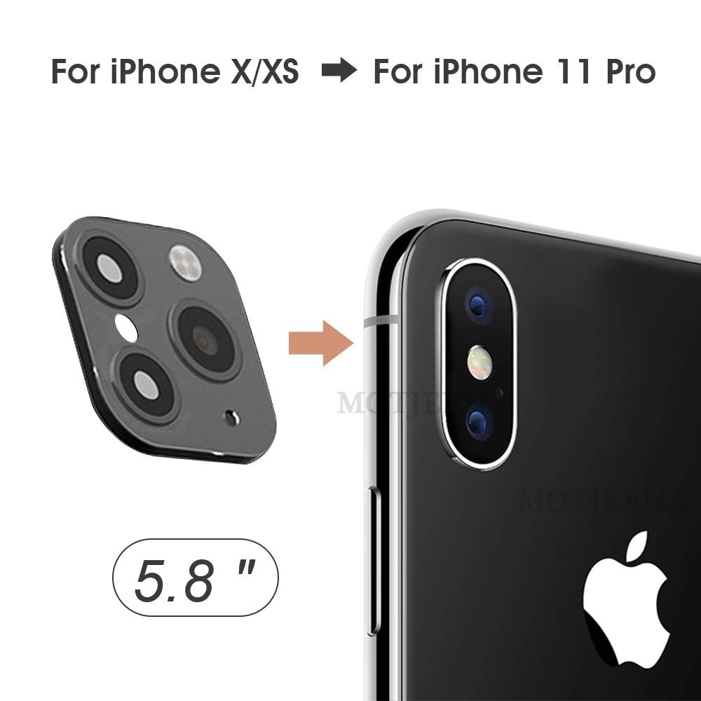 Metal Frame + Tempered Glass Back Camera Lens For iPhone 11 Pro Max Protector Alumium Ring Cover X XS XR |