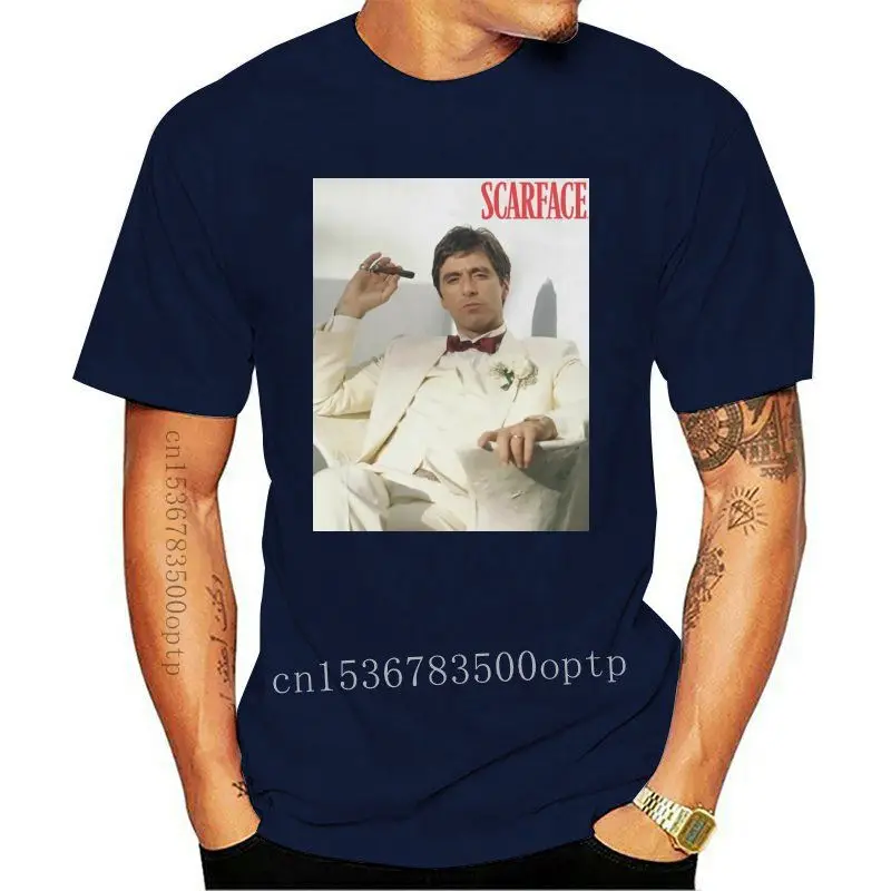 

Мужская футболка Scarface с коротким рукавом, белая футболка Chillin на заказ