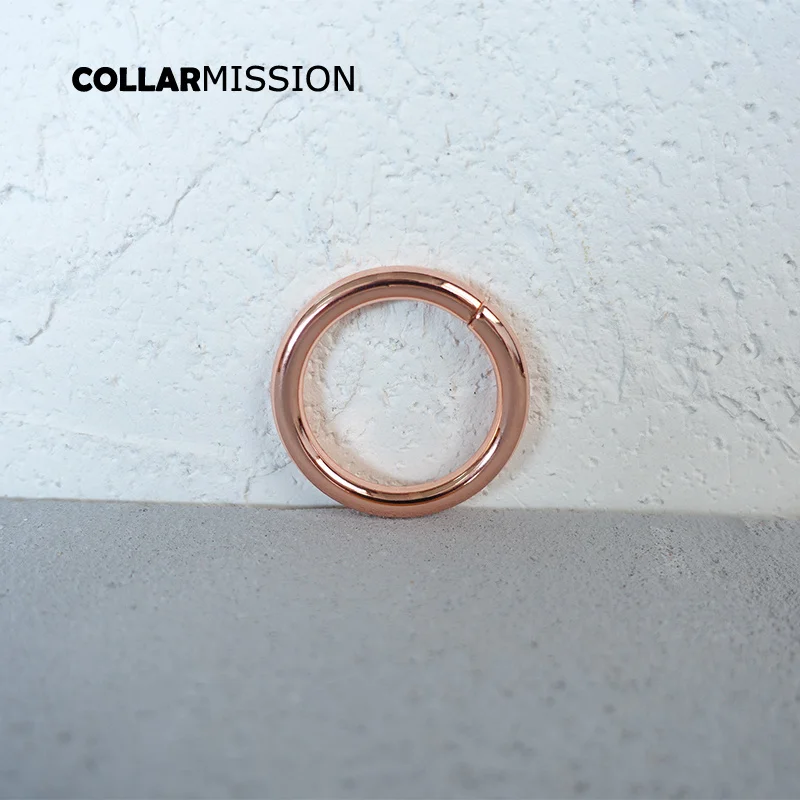 Неспаянные металлические кольца 25 мм из розового золота регулируемые