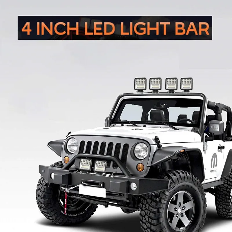 AILEO 120 Вт 4x4 Светодиодный светильник бар точечное Наводнение комбинированный внедорожный светодиодный светильник на голову для внедорожника, грузовика, трактора, квадроцикла 24 В светодиодный светильник 12 в рабочий светильник
