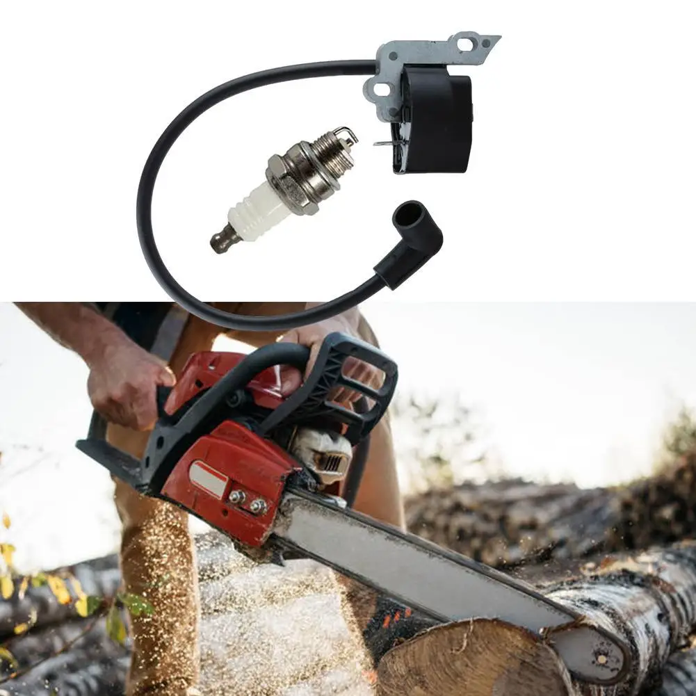 

1PC Ignition Coil Module Spark Plug Kit The Ignition Coil Module Replaced By The Saw Is Sturdy And Durable
