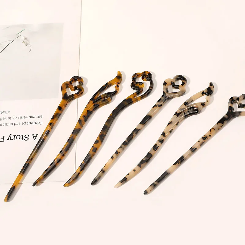 

New Fashion Hair Sticks Minimalist Vintage Acetate Hairpins For Women Hairpins Hair Clips Pins Wedding Party Hair Accessories