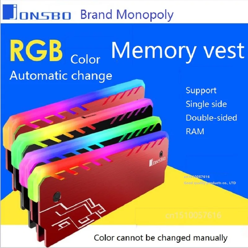 Настольный радиатор памяти кулер оболочка RGB 256 цвет автоматическое изменение алюминиевый радиатор ram охлаждающий жилет