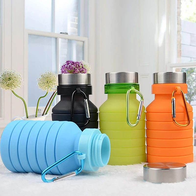 Новая 550 мл портативная гелевая чашка 4 цвета складная силиконовая бутылка для