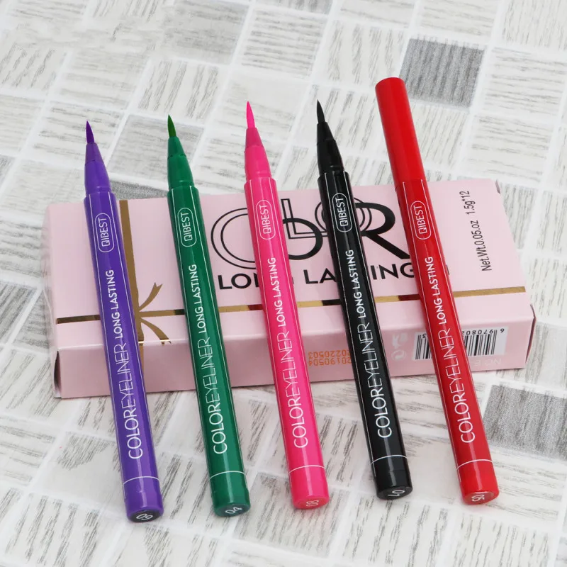 12 цветов жидкая подводка для глаз карандаш макияж длительный сексуальный