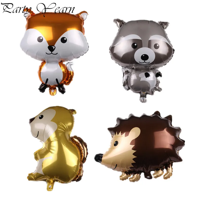 Новинка животные енот лиса ежик алюминиевый шар Мультяшные воздушный из