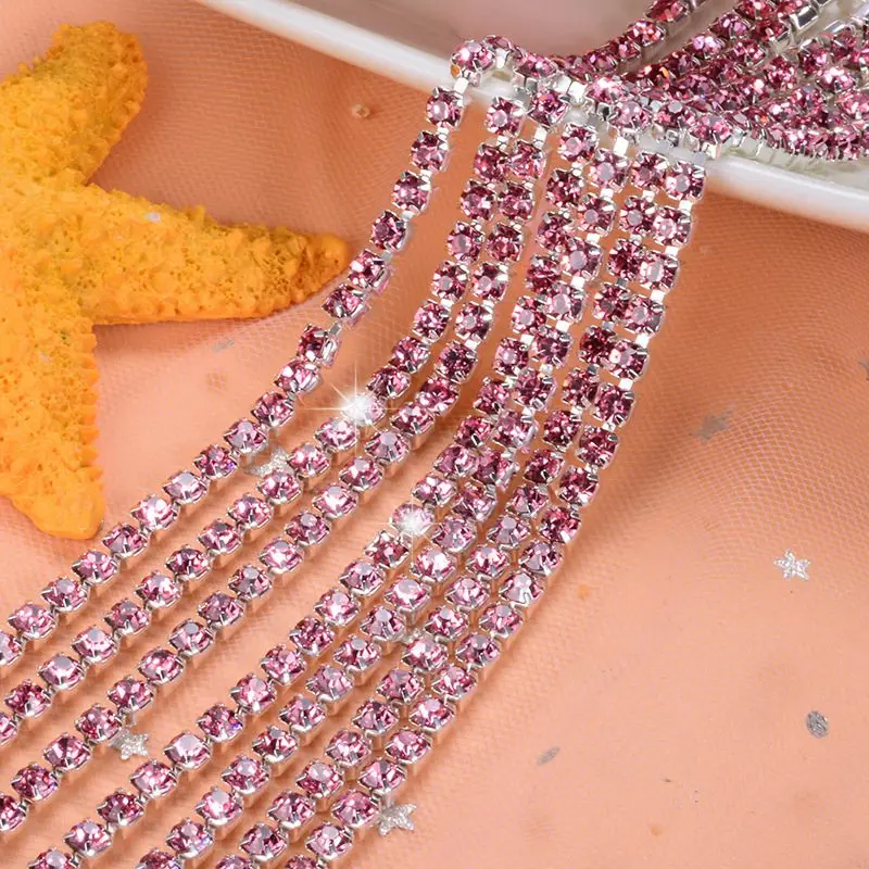 Праджня пришить стразы Strass цепь Flatblack блестящие s ткани для одежды платье