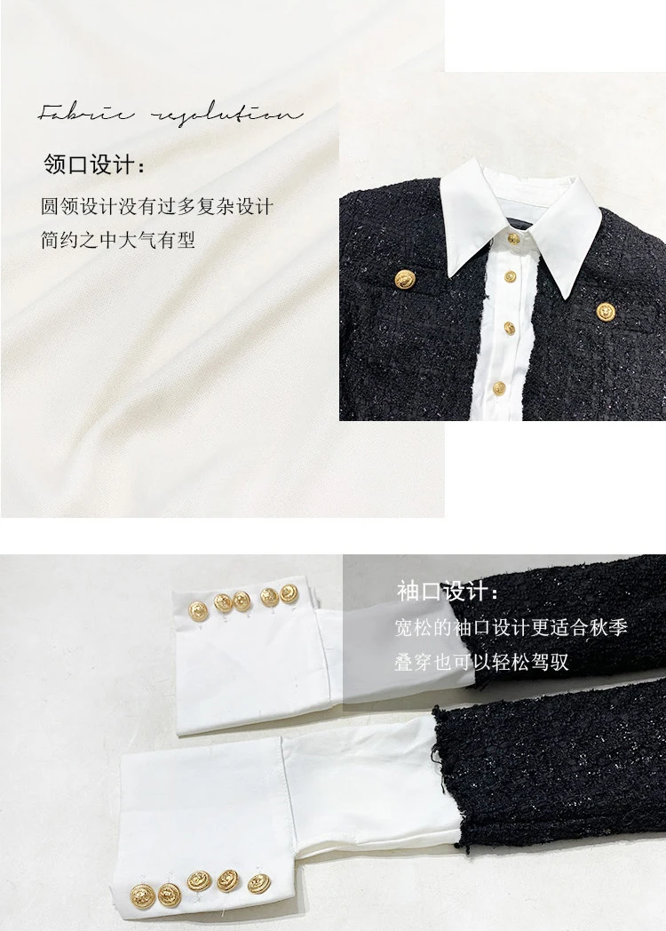 Высокое качество Женский комплект 2 шт. твидовый пиджак и длинные брюки костюмы