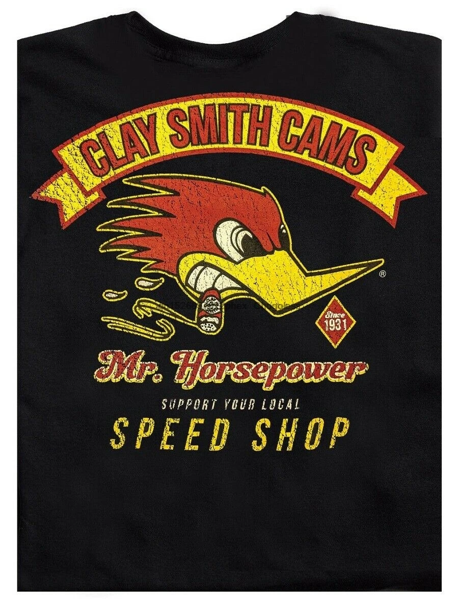 

Men'S Mr. Horsepower Clay Smith Speed Shop Blue Cotton T-Shirt M65 Small-3Xl