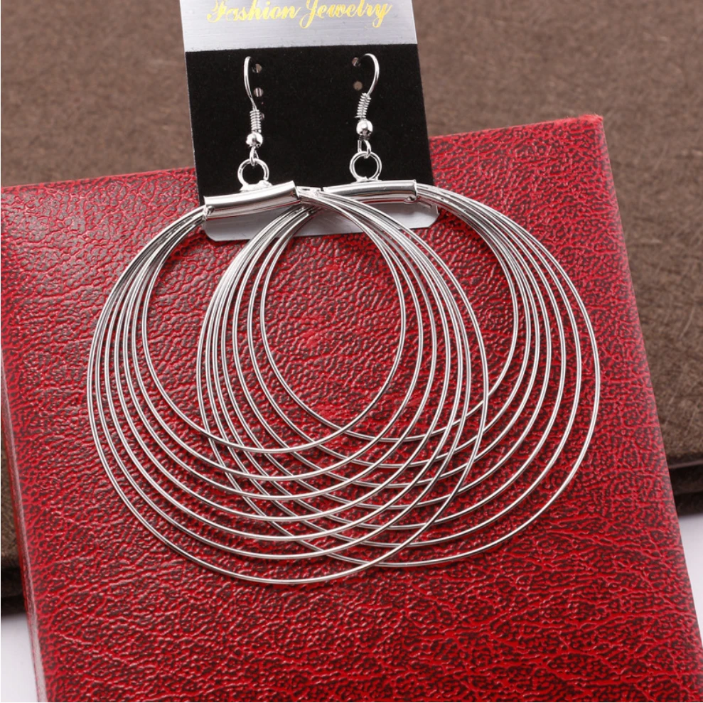 Модные висячие серьги подвески и кольца для люстры 6 шт. размер стальной материал