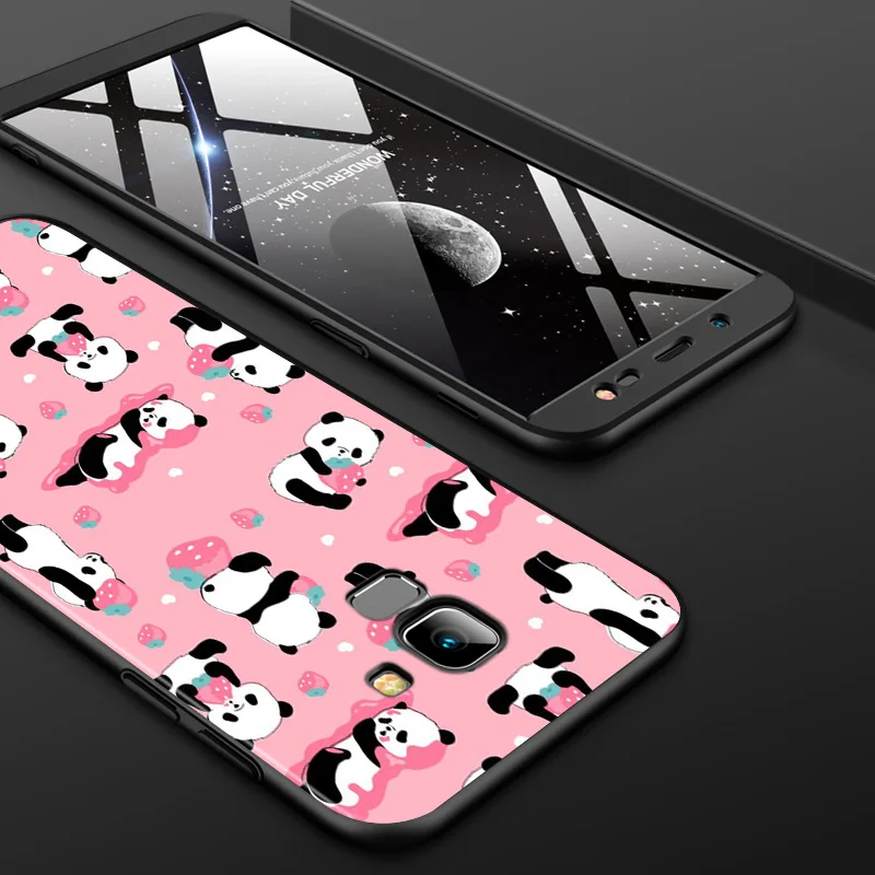 

Cartoon cute panda For Samsung Galaxy J2 J3 J4 Core J5 J6 J7 J8 Prime Duo Plus 2018 2017 2016 Black Phone Case
