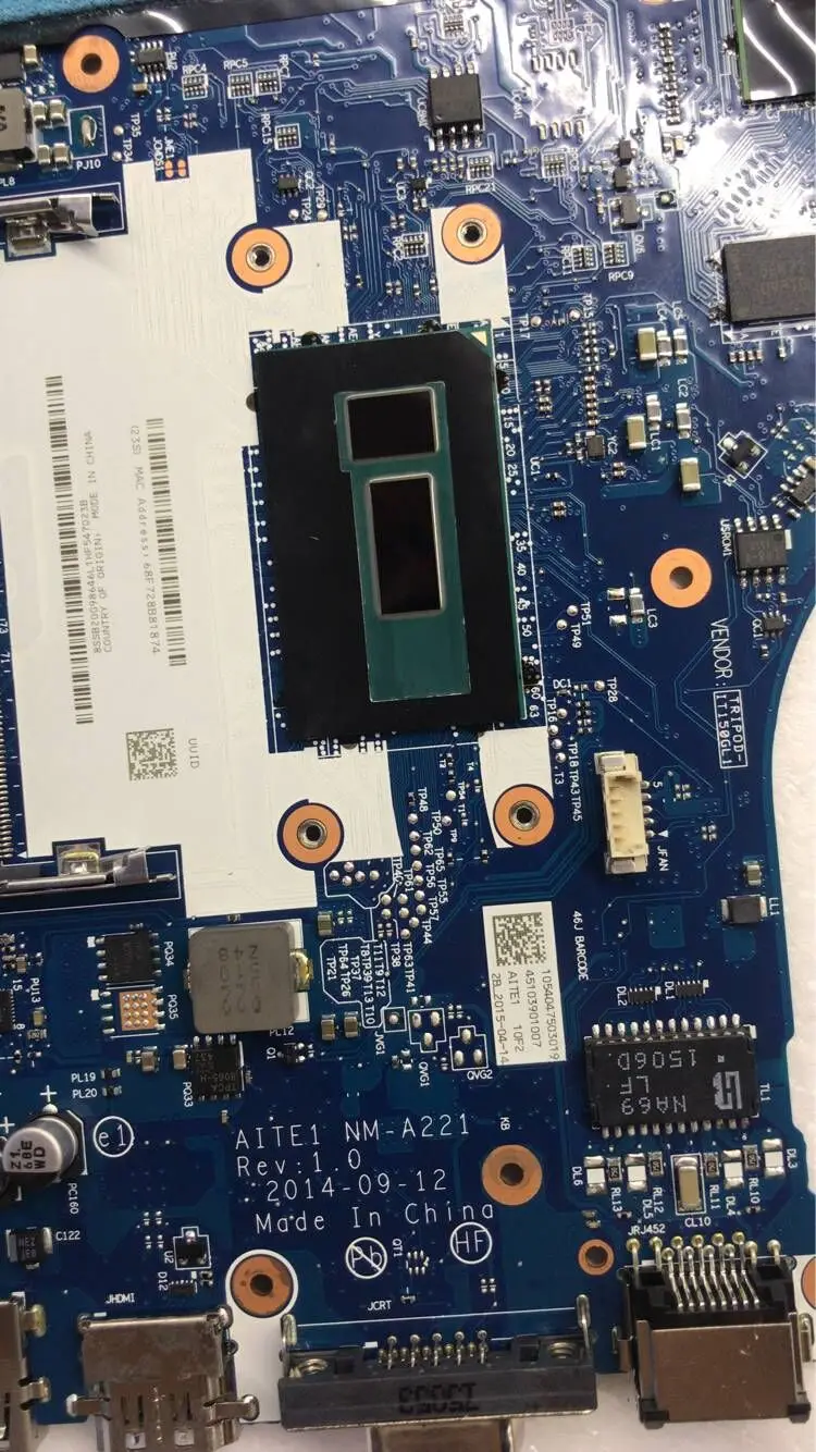 

KEFU For Lenovo ThinkPad E550 E550c Notebook PC Motherboard nm-a221 I5 5200U R7 M265 2G Graphics Quality Assurance 100% Test OK