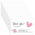 Карта благодарности за посылка Кетов, 30 цветов, розовая визитная карточка ручной работы с любовью для благотворительных целей