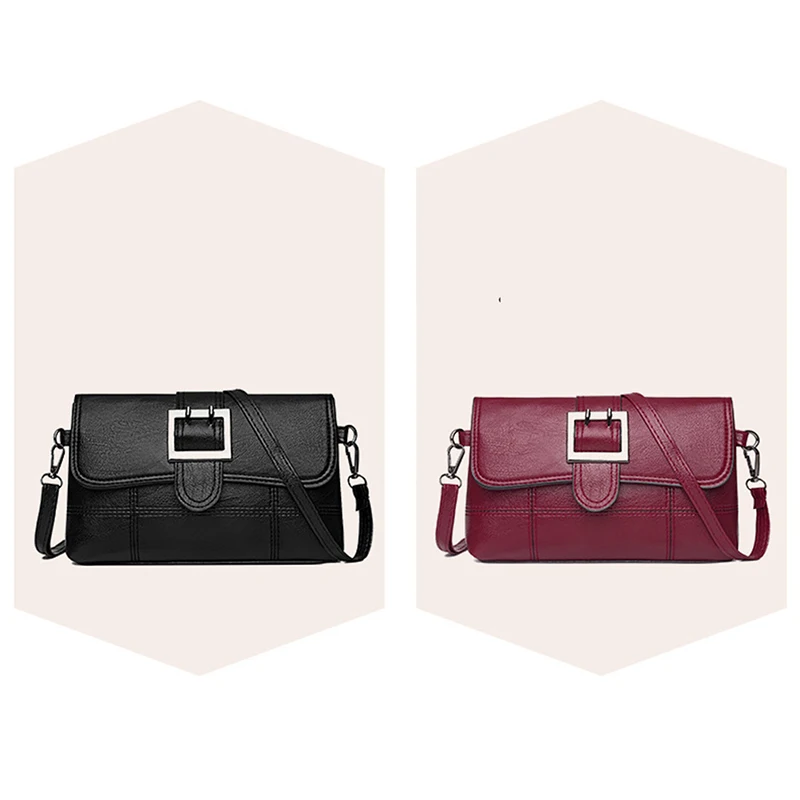 

Women Bags Designer Shoulder Bag Fashion Messenger And Purse PU Leather Crossbody Bags For Women 2020 New Black & Red