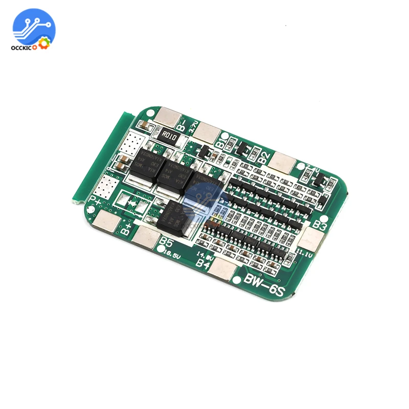 Защитная плата bms 6S 15A 18650 для зарядки аккумуляторов 6 упаковок аксессуары литий