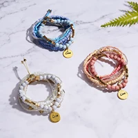 budrovky new fashion hand jewelry bohemian love beaded mi zhu elastic bracelet set wholesale