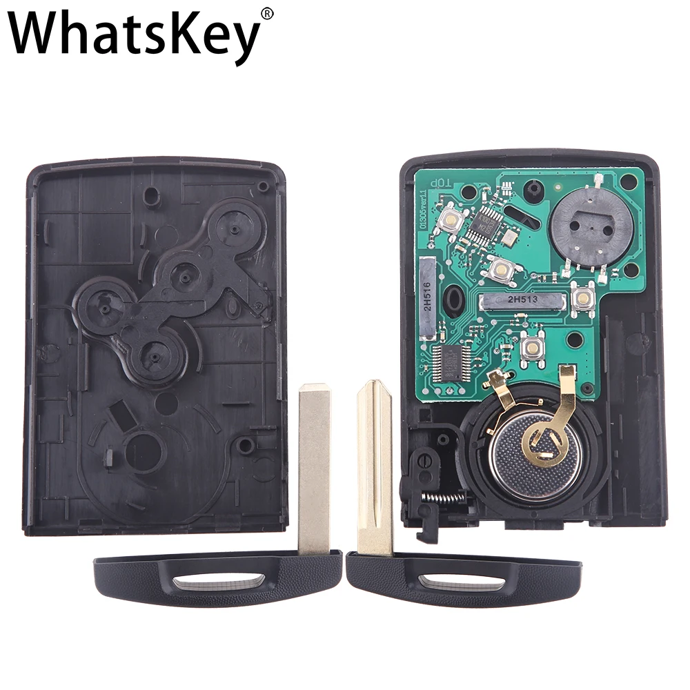 WhatsKey 4 кнопки Автомобильный Дистанционный ключ 433 МГц PCF7952 чип для Renault Megane 3 Scenic