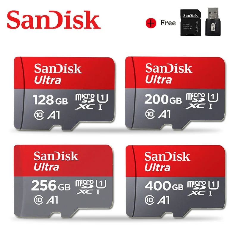 Sandisk ультра Micro SD 128 Гб 64 оперативной памяти 32 встроенной 200 ГБ 256 400 карта 16GB microsd