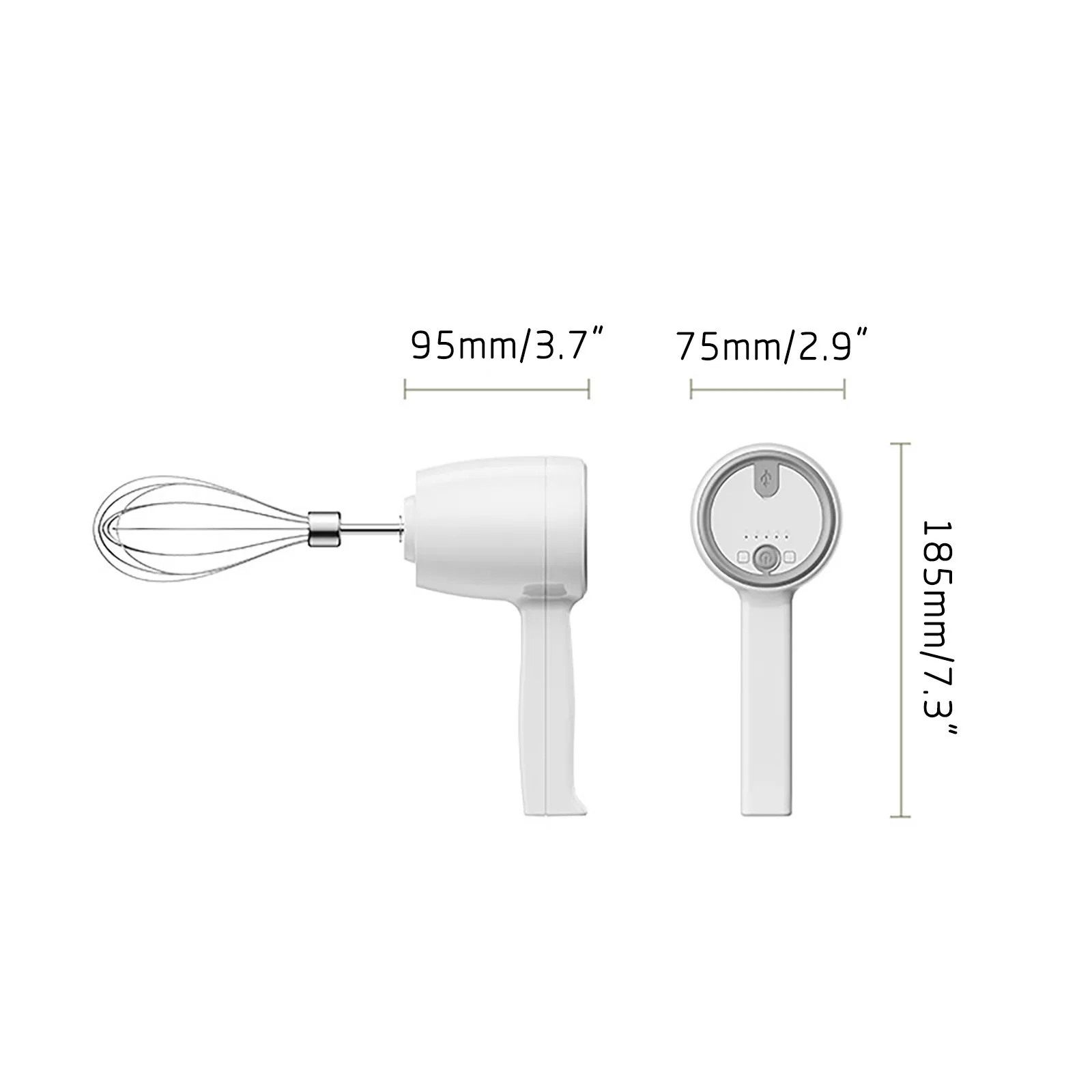 

40# Kitchen Electric Wireless Whisk Convenient Stainless Steel Cream Whisk Detachable Washable Multitool House Bakeware Tools