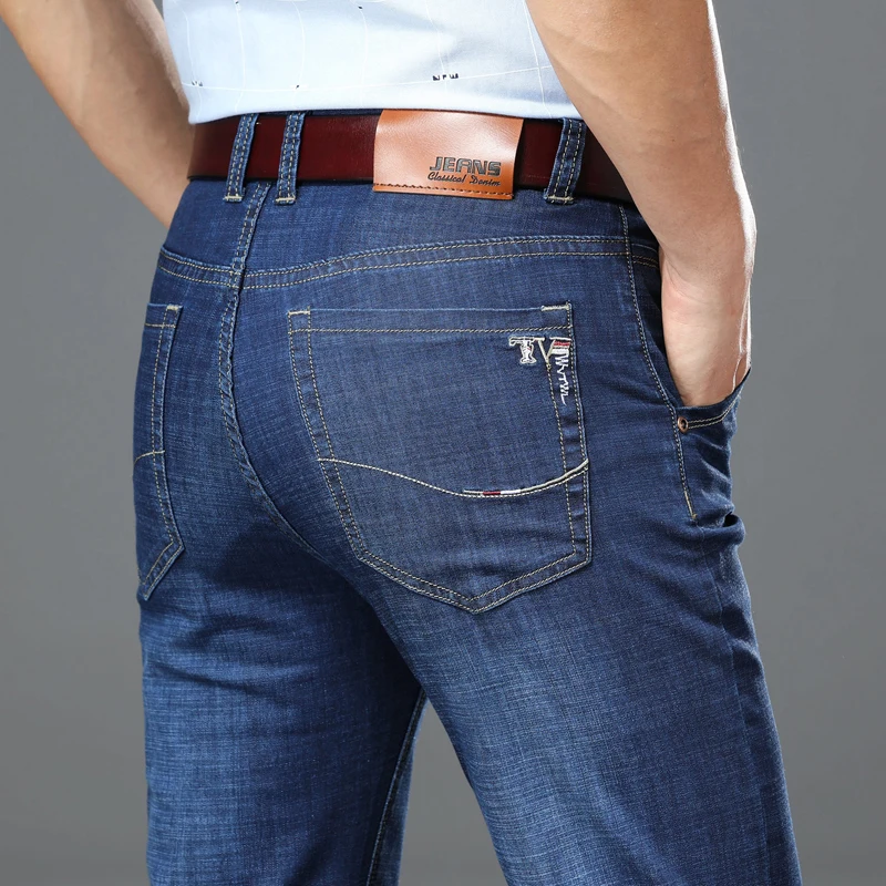 Мужские летние джинсовые брюки CHOLYL классический тонкий светильник повседневные