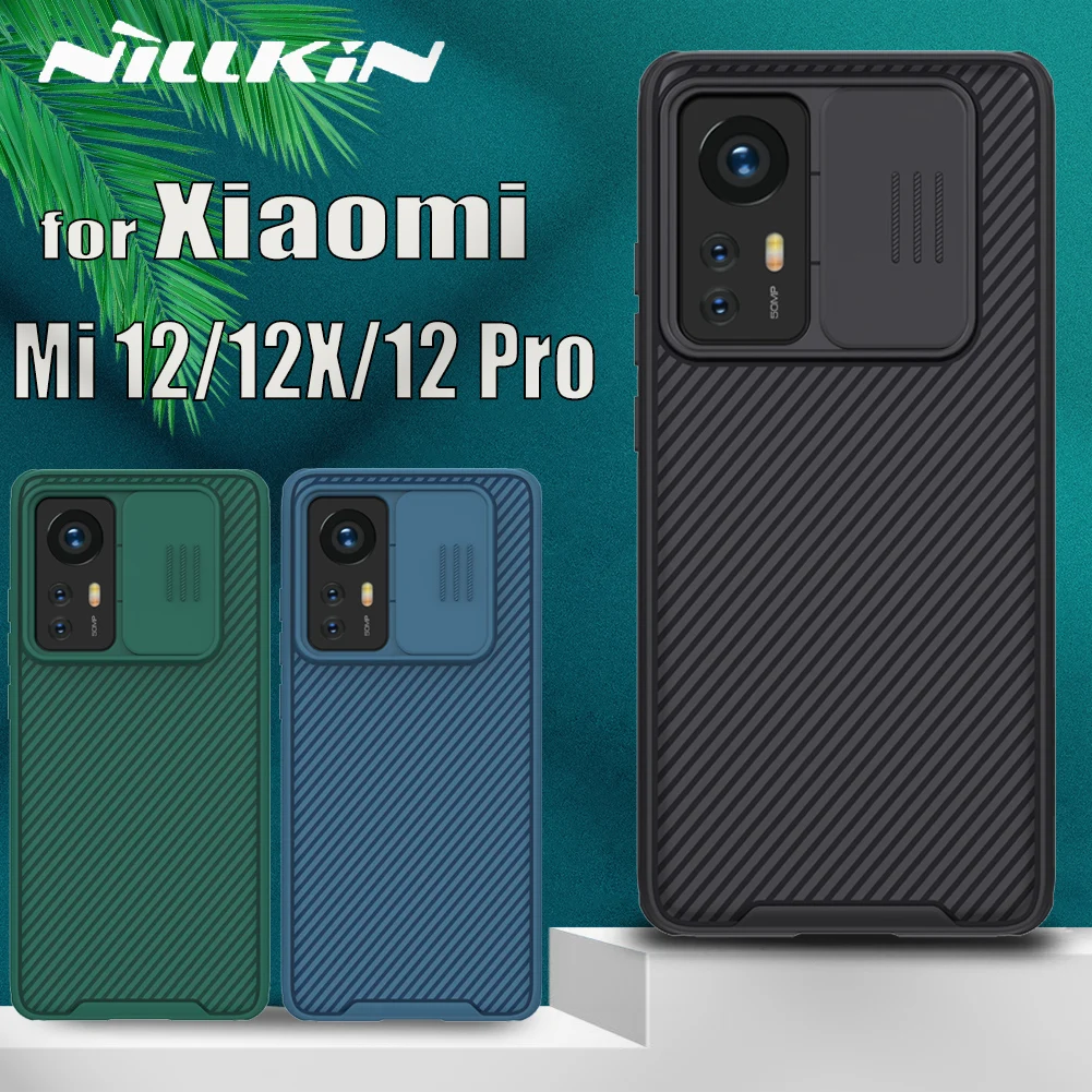 

Case for Xiaomi Mi 12 Pro 12X Case Nillkin Slide Camera Protect Lens Protection Shockproof Cover for Xiaomi Mi12 Mi 12 X Coque