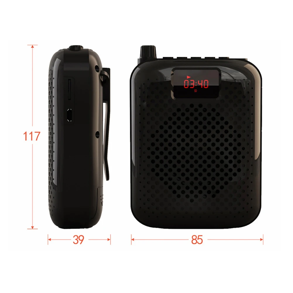

K500 2200mAh Voice Amplifier Loudspeaker Wired Microphone Belt Bluetooth Audio Speaker for teaching tour guides parties