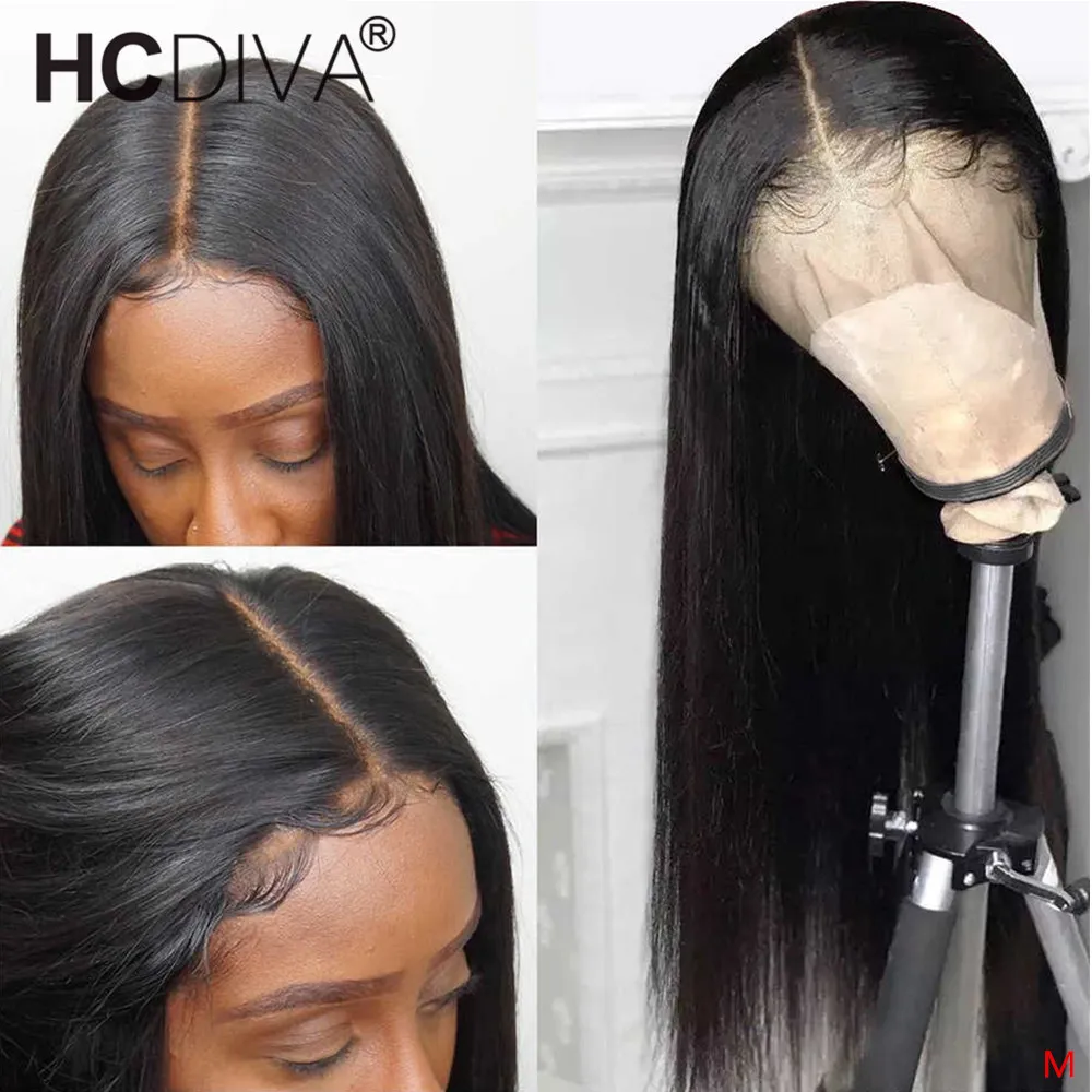 Парик из бразильских прямых человеческих волос средней части 70 см с глубокой