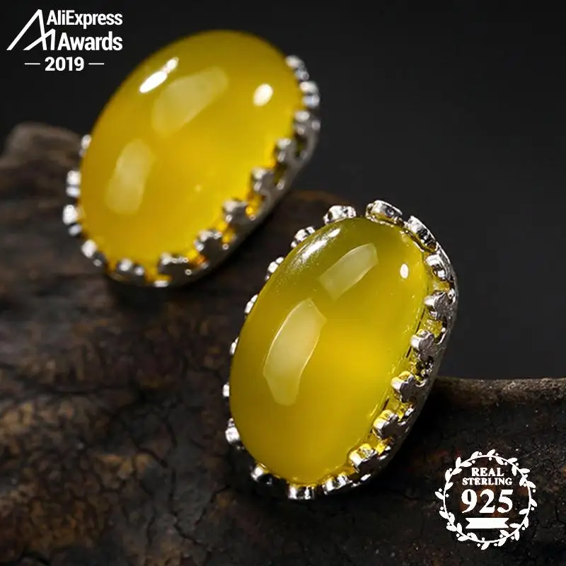 Серьги из серебра 925 пробы с изысканными полудрагоценными камнями | Украшения и