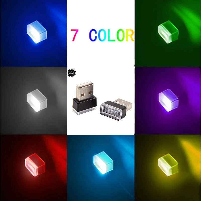 

Mini LED Car Light Auto Interior USB Atmosphere Light Plug and Play Decor Lamp Emergency Lighting PC Car Accessories