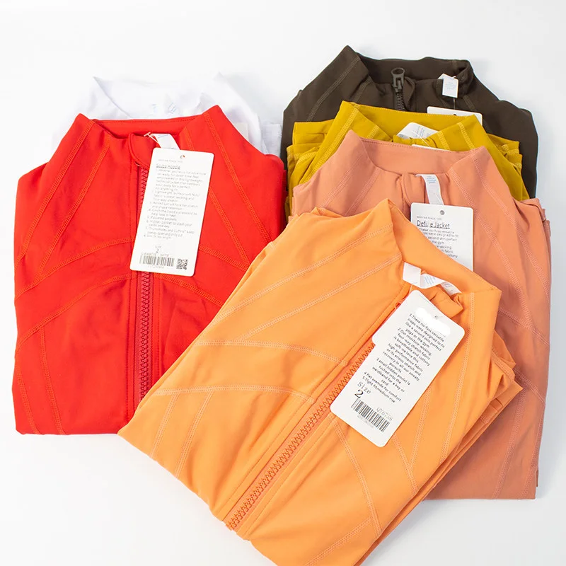 Женская спортивная куртка Lulu для бега пальто девушек тренажерного зала фитнеса