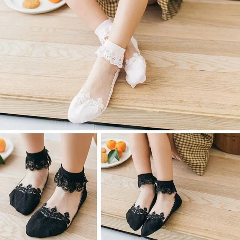 3 пар/лот принцессы для девочек хлопковые кружевные носки мягкие платье со