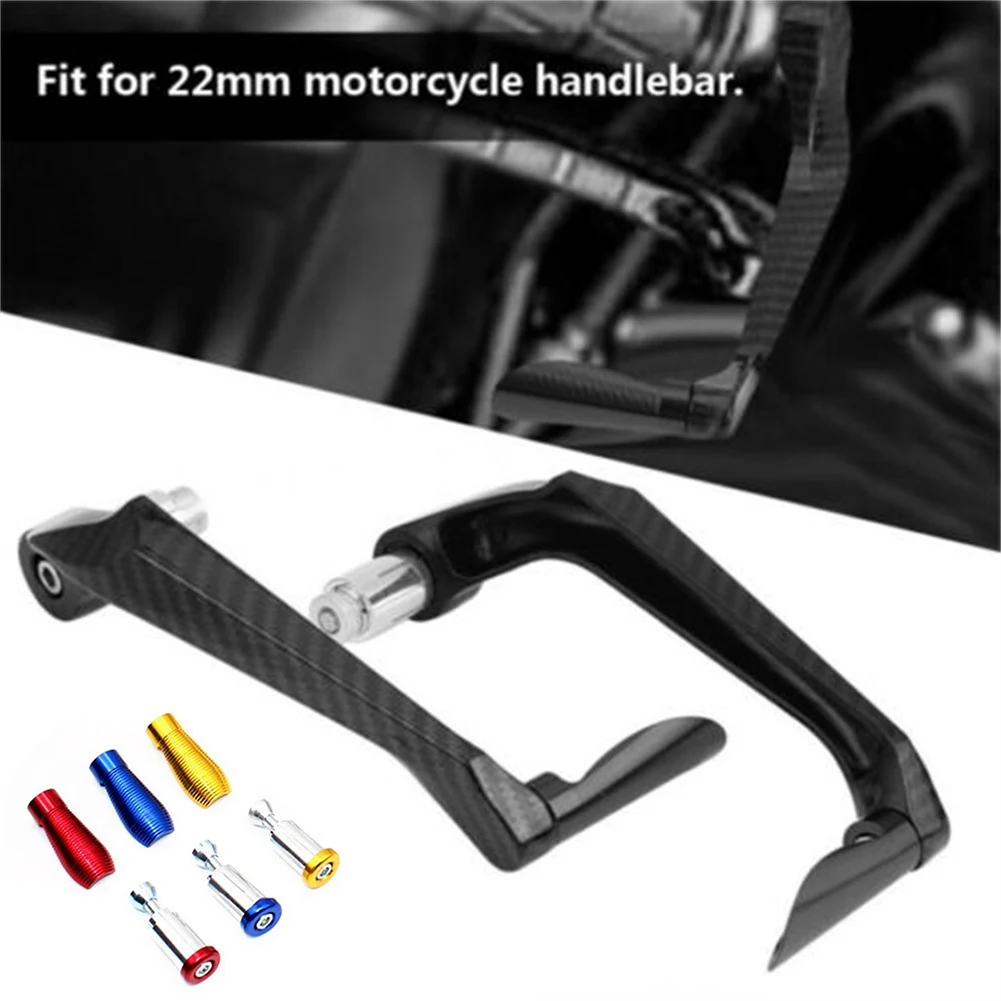

2pcs Motorcycle 7/8 Inch 22mm Handlebar Brake Clutch Levers Protect Guard Carbon Fiber Safety Accessories