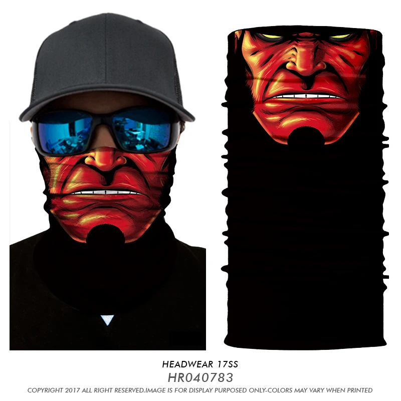 Бесшовные шарфы 3D многофункциональная повязка на голову с волшебным мультяшным