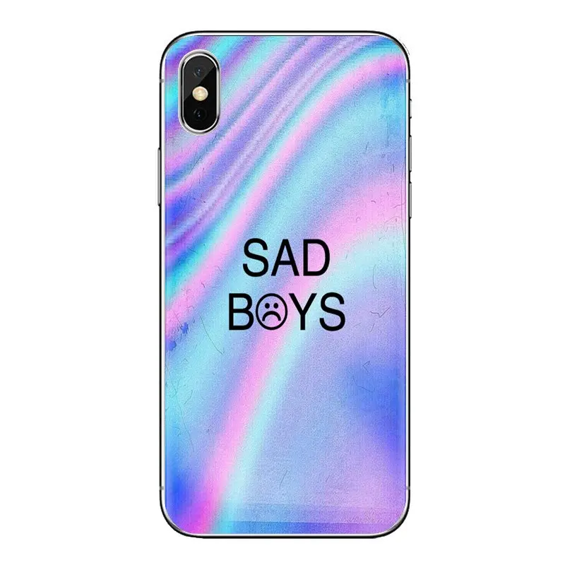 Мягкие чехлы с изображением забавных грустные парни SADBOYS логотип для huawei Honor 7X V10 6C