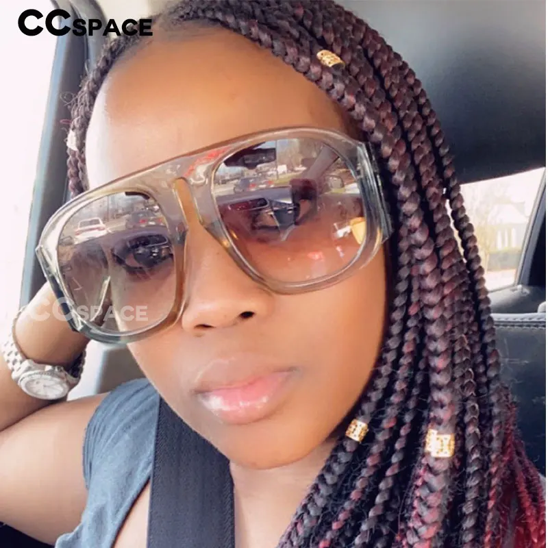 45509 женские круглые солнцезащитные очки для женщин с большой оправой градиентные