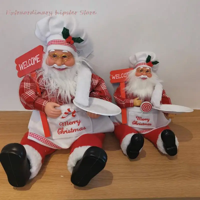 

Рождественские украшения для дома, большой Санта-Клаус, кукла для детей, Рождество, Новогодний подарок