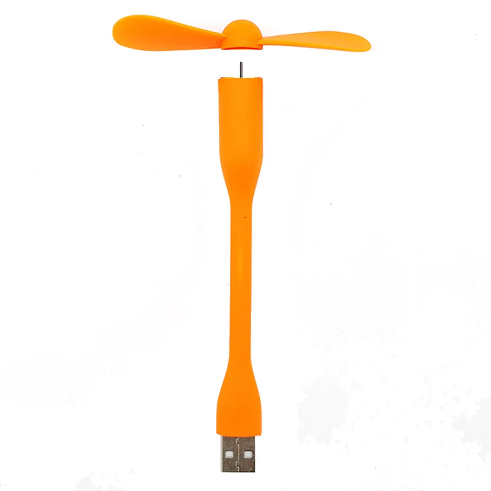 Горячая Распродажа USB вентилятор гибкий портативный съемный USB мини вентилятор для всех источников питания USB выход USB гаджеты - Цвет: Оранжевый
