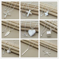 925 sterling silver jewelry cz starfish drops heart shape pendants necklace choose 18%e2%80%9c womans classic clothes with gifts dg002