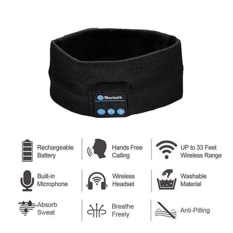 Wireless Bluetooth Stereo Headphone Headset Sports Sleep Headband Mic Big Power | Электроника