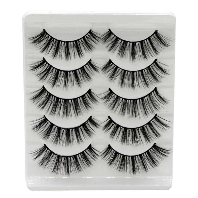 

5 Pairs 3D Makeup Mink False Lashes Soft Natural Thick Fake Eyelashes maquillaje New Arrivals Beautiful Mink Eye Lashes 3D-18