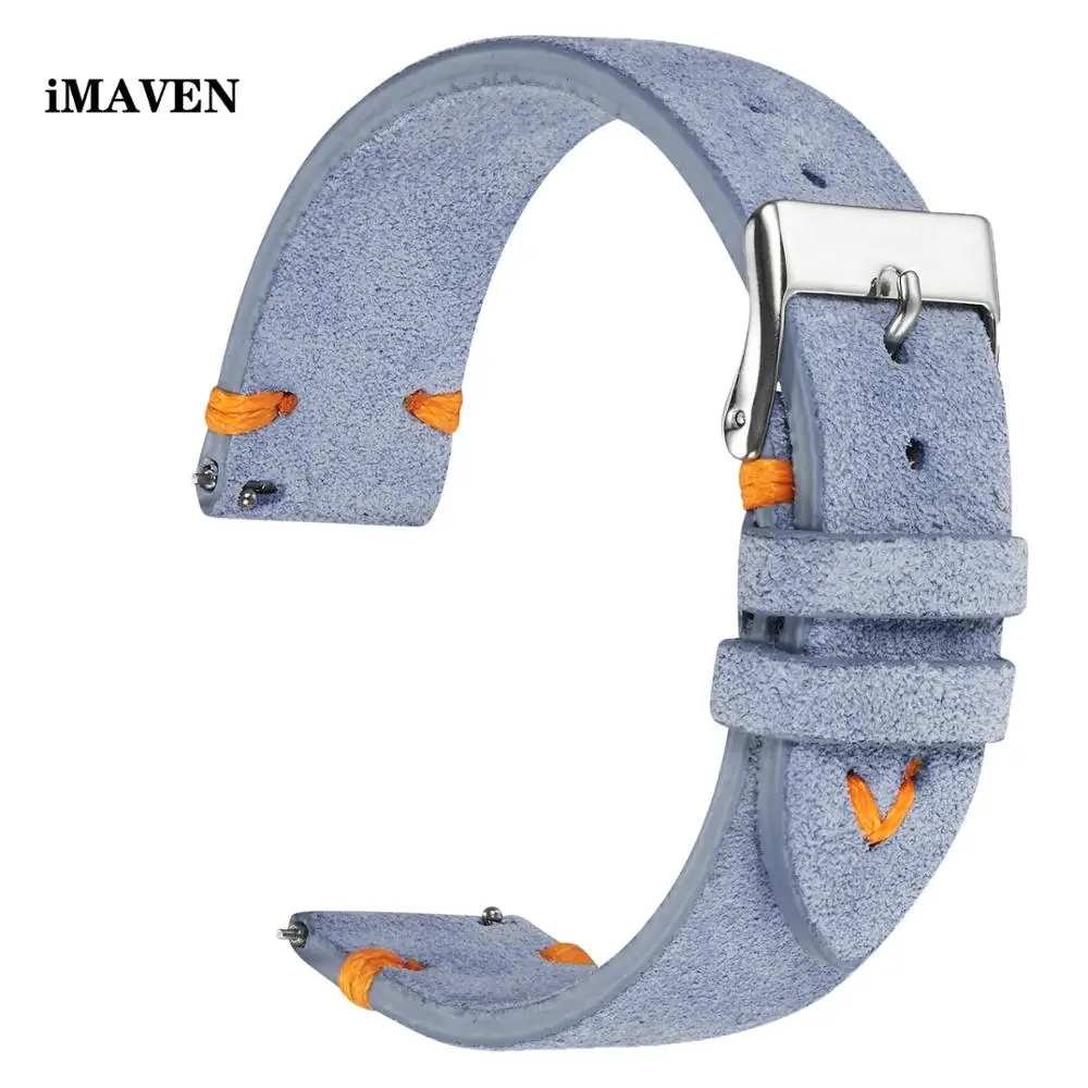Ремешок замшевый для наручных часов быстросъемный браслет мужчин и женщин 18 мм 20