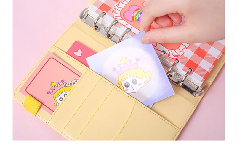 Корейский Блокнот Binder Bullet Journal Set A6 спиральный органайзер для планирования мероприятий сетка записная книжка DIY девушка план путешествия 6 кольцо руководство