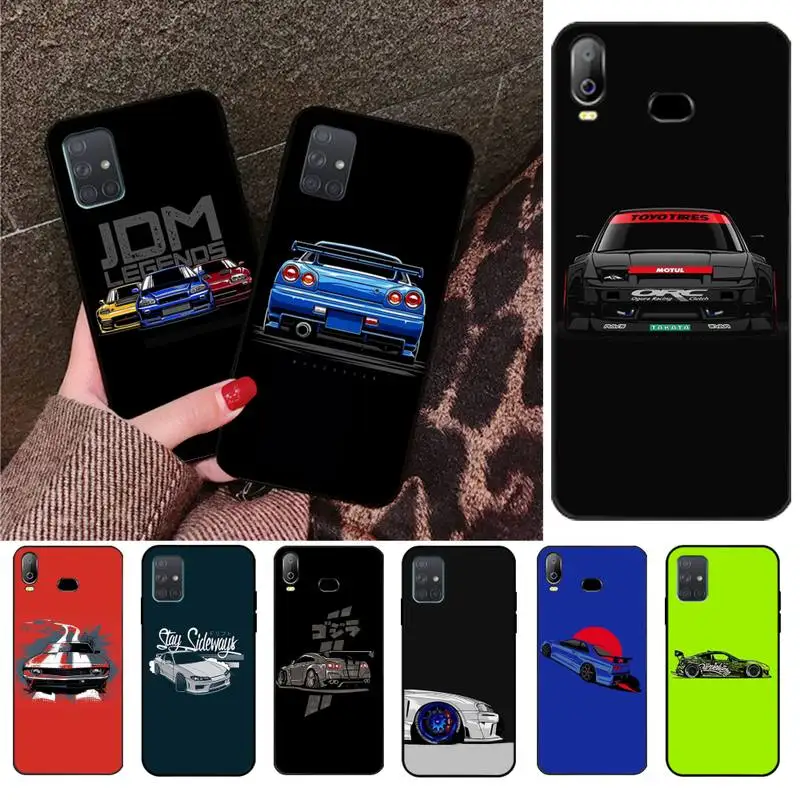 CUTEWANAN Япония JDM спортивный автомобиль комикс мягкий силиконовый черный чехол для