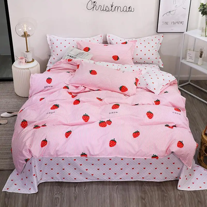 45 комплектов постельного белья с фруктами бананом авокадо клубничным узором