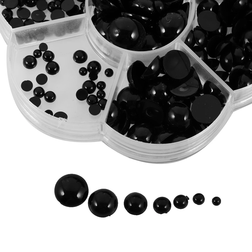 

510pcs 3-12mm Assorted Sized Plastic Safety Eyes for Stuffed Animals Crafts Needle Felting Bear Doll Animal Puppet Crafts