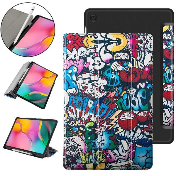 Чехол для samsung Galaxy Tab A 10,1 SM-T510, SM-T515, чехол со слотом для ручки, чехол для samsung Galaxy Tab A SM-T510 T515, кожаный чехол - Цвет: SM T515 JGWSYBC TY