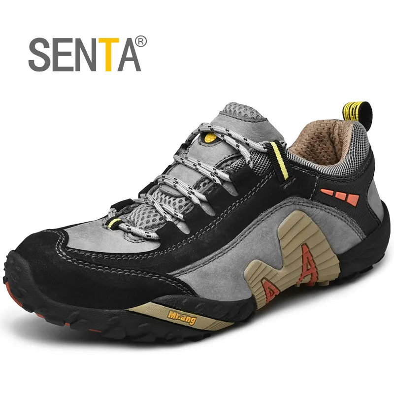 Мужские походные ботинки из натуральной кожи водонепроницаемые дышащие