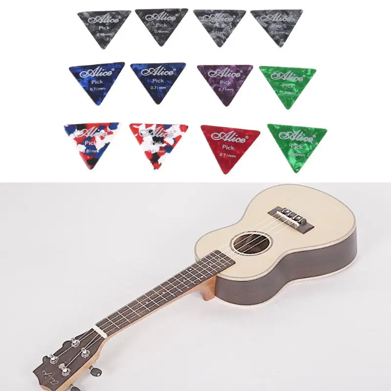 Бесплатная доставка 12 шт целлюлоидная гитара выбор s большой треугольник