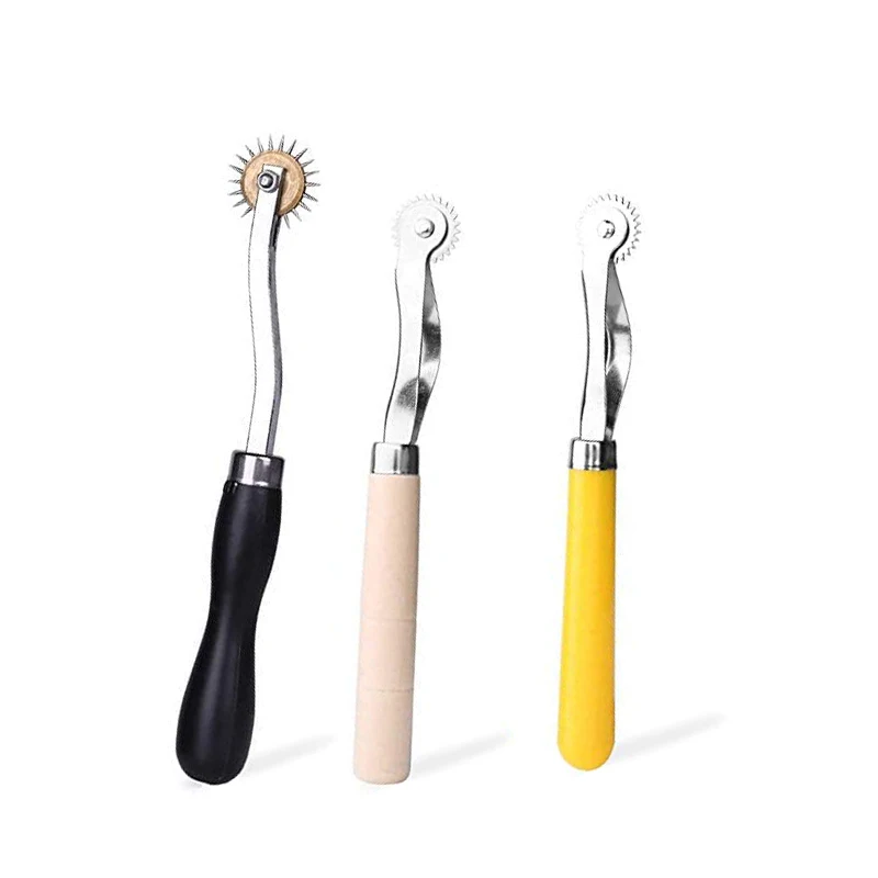 

LMDZ 3Pcs Tracing Wheel Sewing Tool Needle Point Tracing Wheel Random Color Tracing Wheel Stitching Wheel Tool for Leathercraft