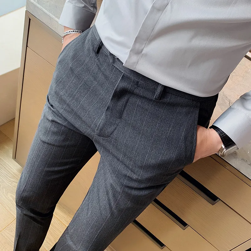 Новинка 2021 весенне-осенние модные Костюмные брюки мужские классические